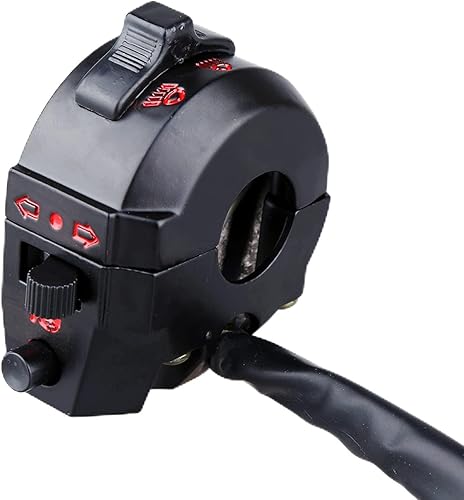 Interrupteur Universel de Moto Clignotant Bouton de Guidon Ensemble de commutateurs de Clignotant de Moto Feux de Croisement Noir Interrupteur Gauche klaxon de Commande de Guidon 7/8 ' - Poukt