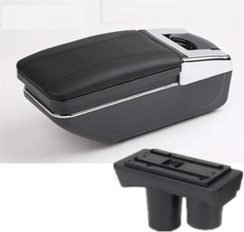 Accoudoir de Voiture Boîte De Rangement D'accoudoir De Voiture, Boîte De Rangement Intérieure Dédiée Aux Pièces De Rénovation, Accessoires De Voiture pour Citroën C2 C3(A1 Red Line NO USB) - Poukt