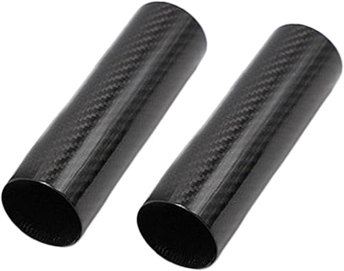 Ronyme 2 pièces Moto Fourche Avant Choc Couverture Garde Protecteur Fibre de Carbone pour Bike, 25CM - Poukt