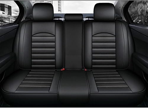 WBWBB 9 Pièces Housse Siege Voiture Cuir pour Hyundai Kona/Kona Hybrid/Kona Electric/Kona N SUV 2018-2023 2024, Cuir Confortable Respirant ImperméAble Nonslip Protection Housses Siège Voiture - Poukt