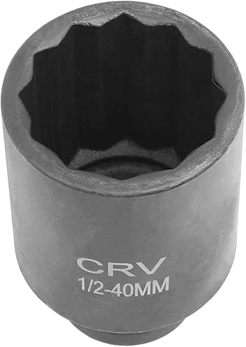DPTOOL Douille d'écrou d'essieu 40 mm 12 points 1/2' à impact profond - Outil de retrait de différentiel d'essieu avant et arrière compatible avec Toyota - Poukt