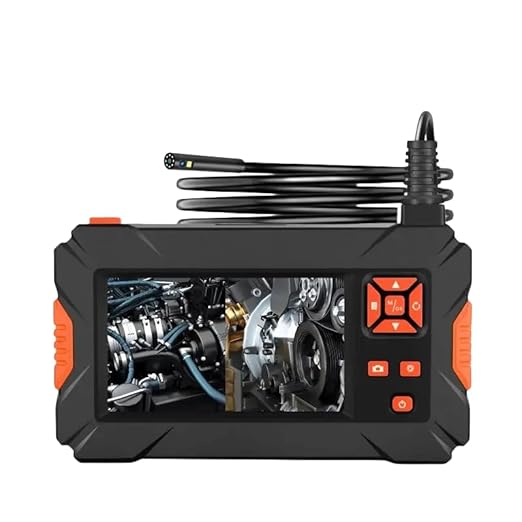 GuliTech Sigal/double/3 lentille 3.9/5/8mm Endoscope industriel 4.3' 1080P numérique endoscope caméra d'inspection 2MP IP67 étanche porbale Endoscope Caméra(Ø5.5mm-10m semi rigide cable) - Poukt