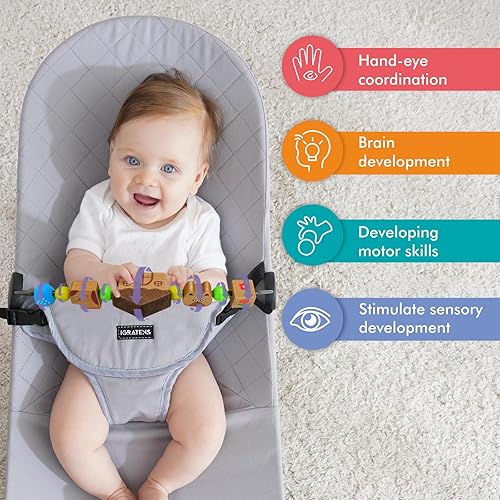 iGRATENS Baby Bjorn Barre de jouets pour transat de bébé, doux et heureux, facile à installer et à enlever, matériaux adaptés aux enfants, design passionnant pour les bébés curieux, paradis des - Poukt