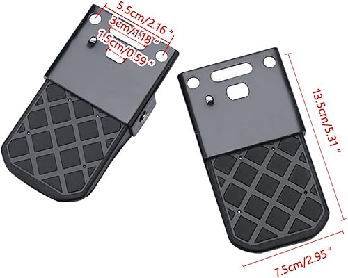 TOTMOX 2 repose-pieds en métal pour la plupart des VTT, repose-pieds pliables ATV repose-pieds passager arrière, noir - Poukt