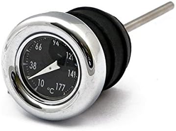 Bouchon de tige de niveau d'huile thermomètre noir pour Compatible avec Harley Davidson SOFTAIL de 1984 à 1999 SPORTSTER de 1982 à 2003 - Poukt