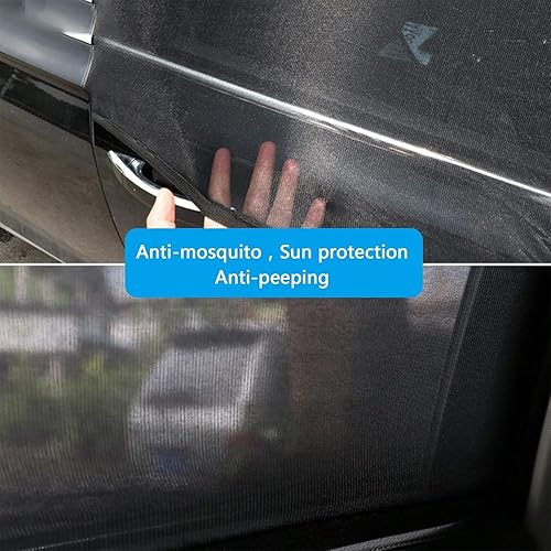Pare Soleil Voiture, Chaussette Voiture Soleil pour Toyota Yaris 2013-2019, Anti-UV Anti-Moustiquaire Protection. - Poukt