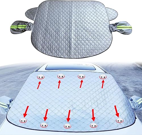 Couverture Pare Brise Voiture, Bache Pare Brise Protection, Protection Pare Brise Voiture Repliable, Bache de Protection Pare Brise Voiture pour Anti UV, Neige - Poukt