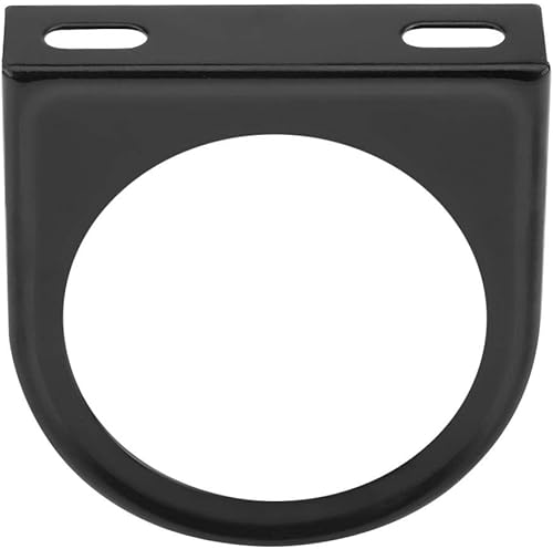 Pilier de jauge de Compteur Universel, Le Fer Noir 52mm 2 Pouces Universel monotrou de jauge de Compteur de Montage sur Pilier Support de Support de dosette Noir - Poukt
