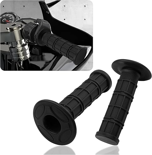 2 Pièces Poignée Moto,Caoutchouc Antidérapant Poignee Moto avec 22mm à Gauche & 24mm à Droite Compatibles avec CRF KXF,Universel Poignet Moto Accessoires Moto pour Femmes & Hommes (Vert) - Poukt
