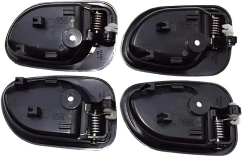 LANAPPTLTG Poignée de porte intérieure avant arrière gauche droite for Hyundai Accent 1995 1996 1997 1998 1999 1997-2003 2004 2005(Left Right 4 Sides) - Poukt