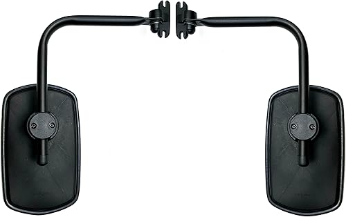 MelTruck Lot de 2 rétroviseurs extérieurs 260 x 155 cm E20 Ø 14-23 mm et support de rétroviseur pour tracteur, camion, pelleteuse, engins de chantier, camping-cars - Poukt