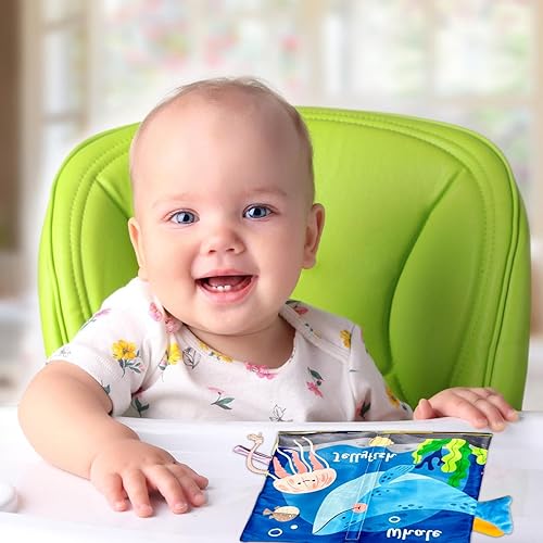 Holdes Livres Doux froissés, Livres en Tissu - Livres Doux au Toucher et à Toucher - Jouet pour Poussette pour Les Voyages en déplacement, Cadeau d'éducation précoce pour garçons - Poukt